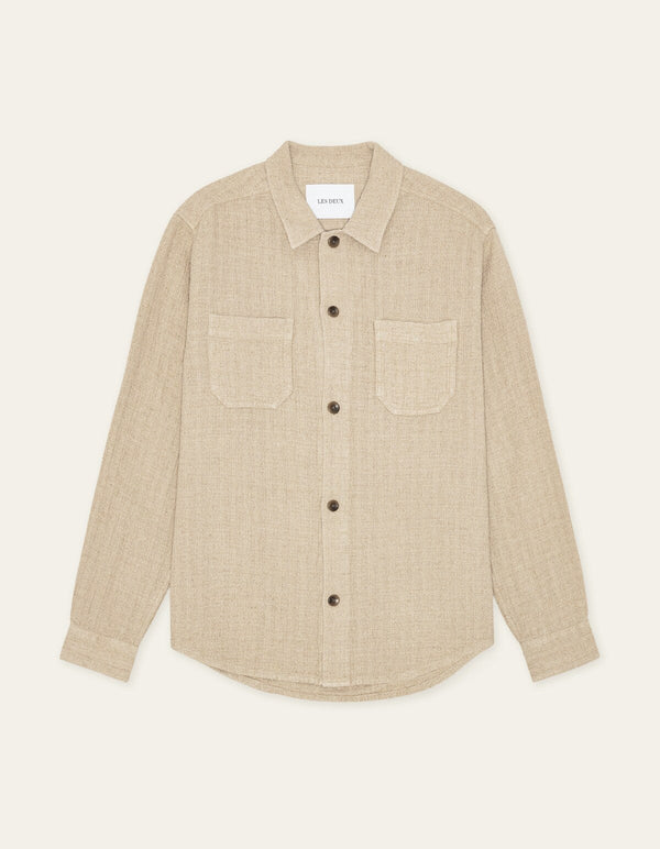 Les Deux HAMILTON OVERSHIRT Light Sand — Les Deux