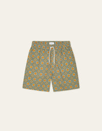 Les Deux HARRY ARABESQUE AOP SHORTS Sea Moss Green