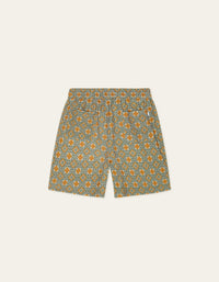 Les Deux HARRY ARABESQUE AOP SHORTS Sea Moss Green
