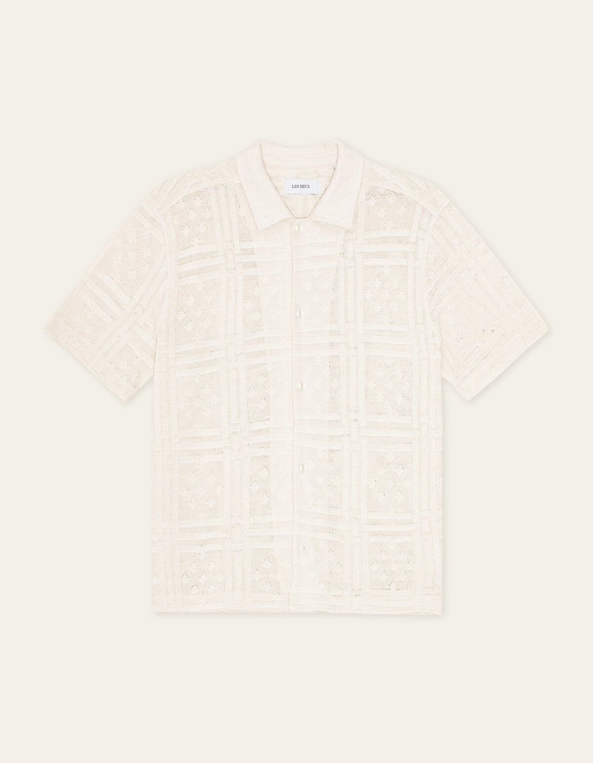 Les Deux HECTOR POINTRELLE S/S SHIRT Eggnog White