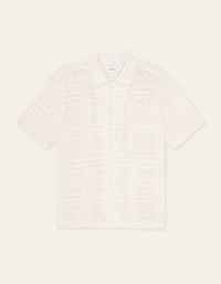 Les Deux HECTOR POINTRELLE S/S SHIRT Eggnog White
