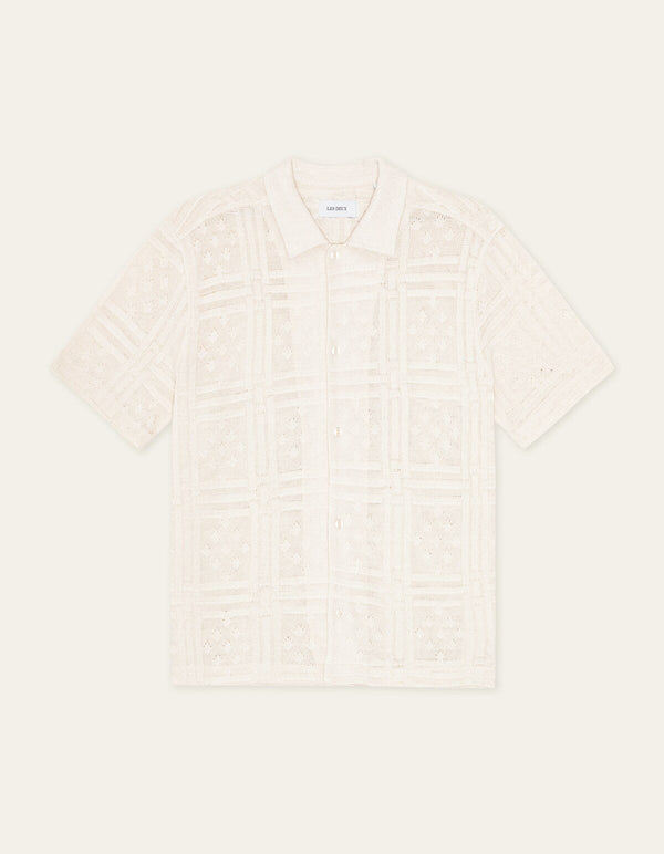 Les Deux HECTOR POINTRELLE S/S SHIRT Eggnog White — Les Deux