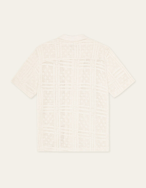 Les Deux HECTOR POINTRELLE S/S SHIRT Eggnog White
