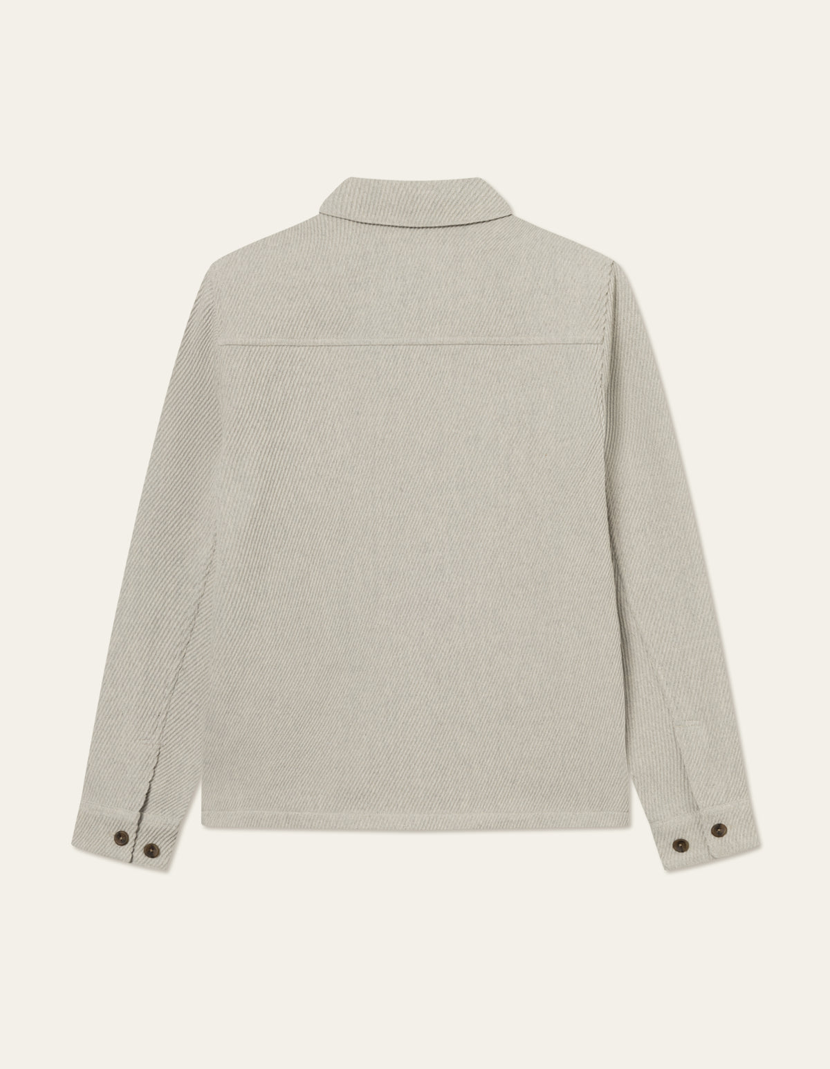 Les Deux Hamilton Twill Wool Overshirt Snow Melange