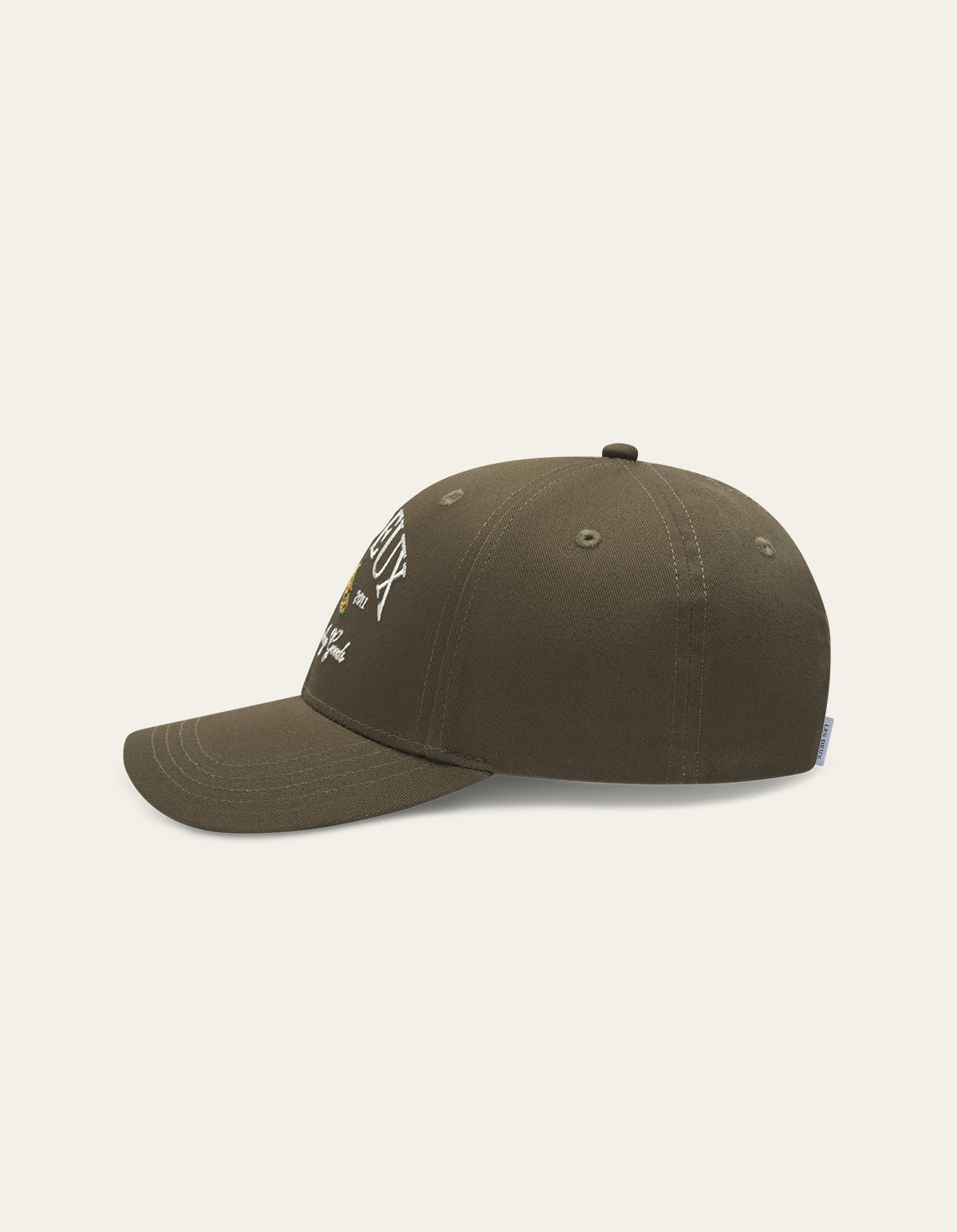 Les Deux Ivy League Organic Baseball Cap Olive Night