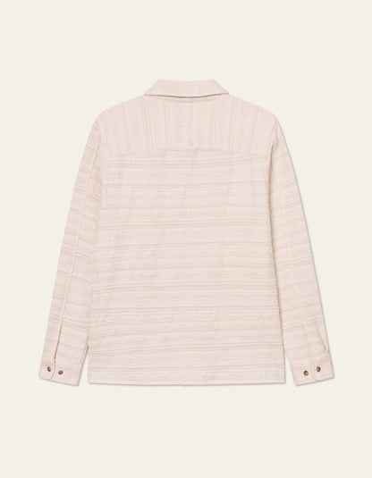 Les Deux Jonas Strctrd Stripe Overshirt Yvory