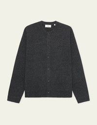 Les Deux KNITTED ROUNDNECK CARDIGAN Charcoal Melange