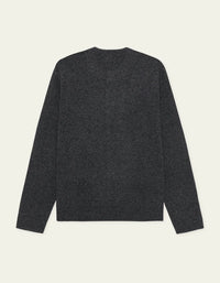Les Deux KNITTED ROUNDNECK CARDIGAN Charcoal Melange