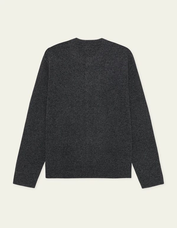 Les Deux KNITTED ROUNDNECK CARDIGAN Charcoal Melange