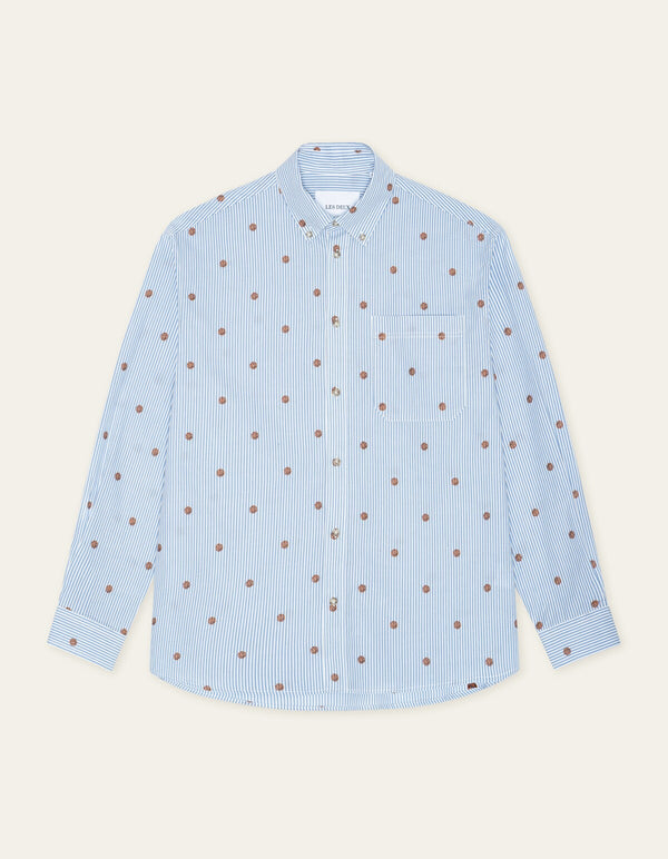 Les Deux KOLTON STRIPE BASKET AOE SHIRT Allure — Les Deux