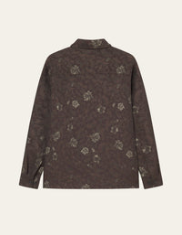 Les Deux Kaleb Flower Jacquard Overshirt Monk's Robe