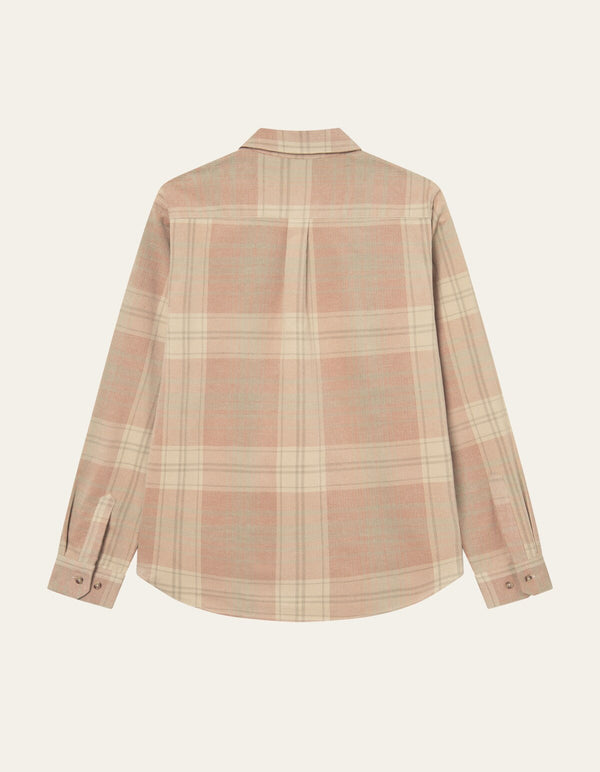 Les Deux Kash Check Corduroy Shirt Dark Sand