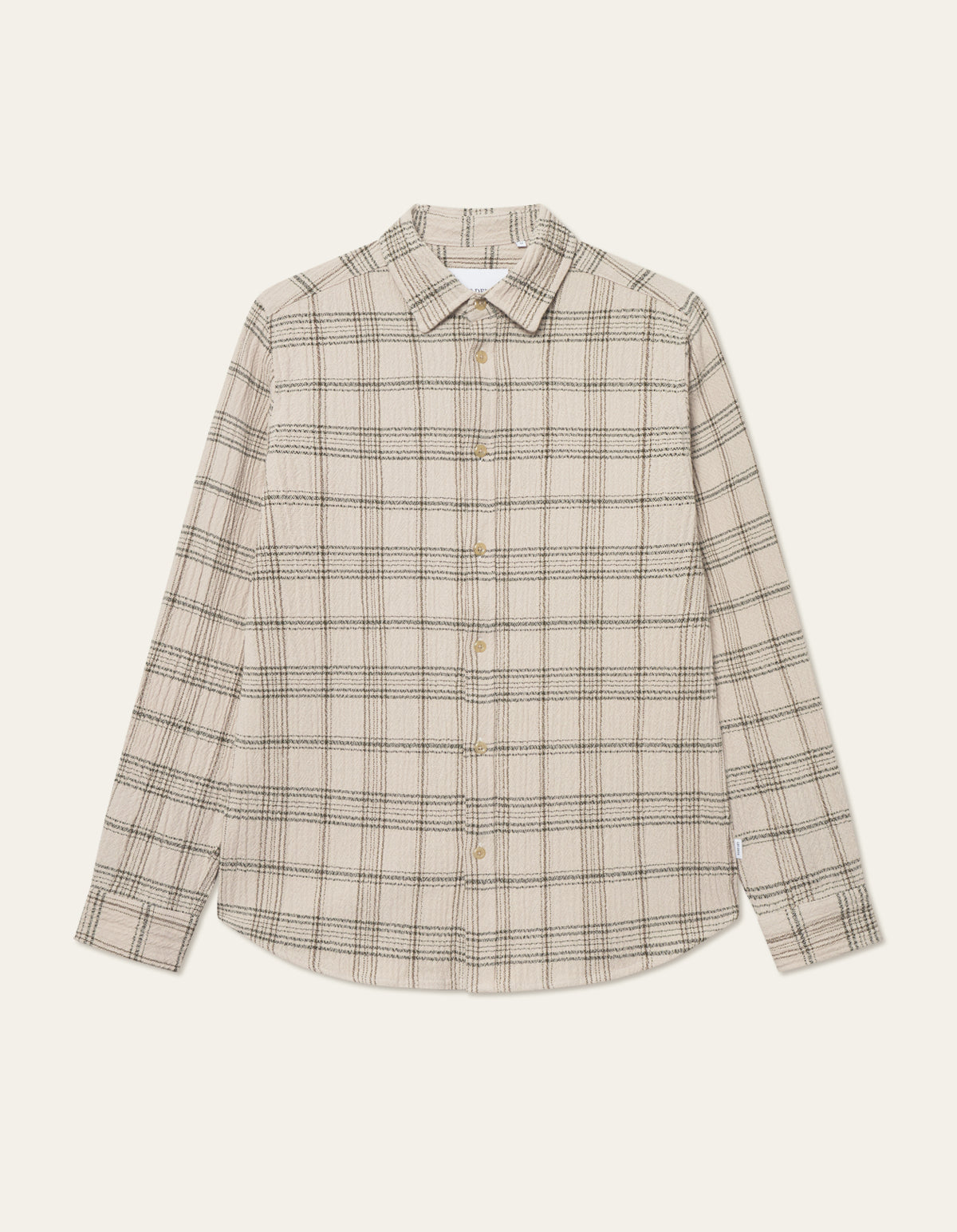 Les Deux Kash Check Overshirt Light Sand