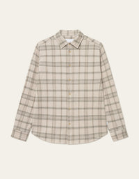 Les Deux Kash Check Overshirt Light Sand