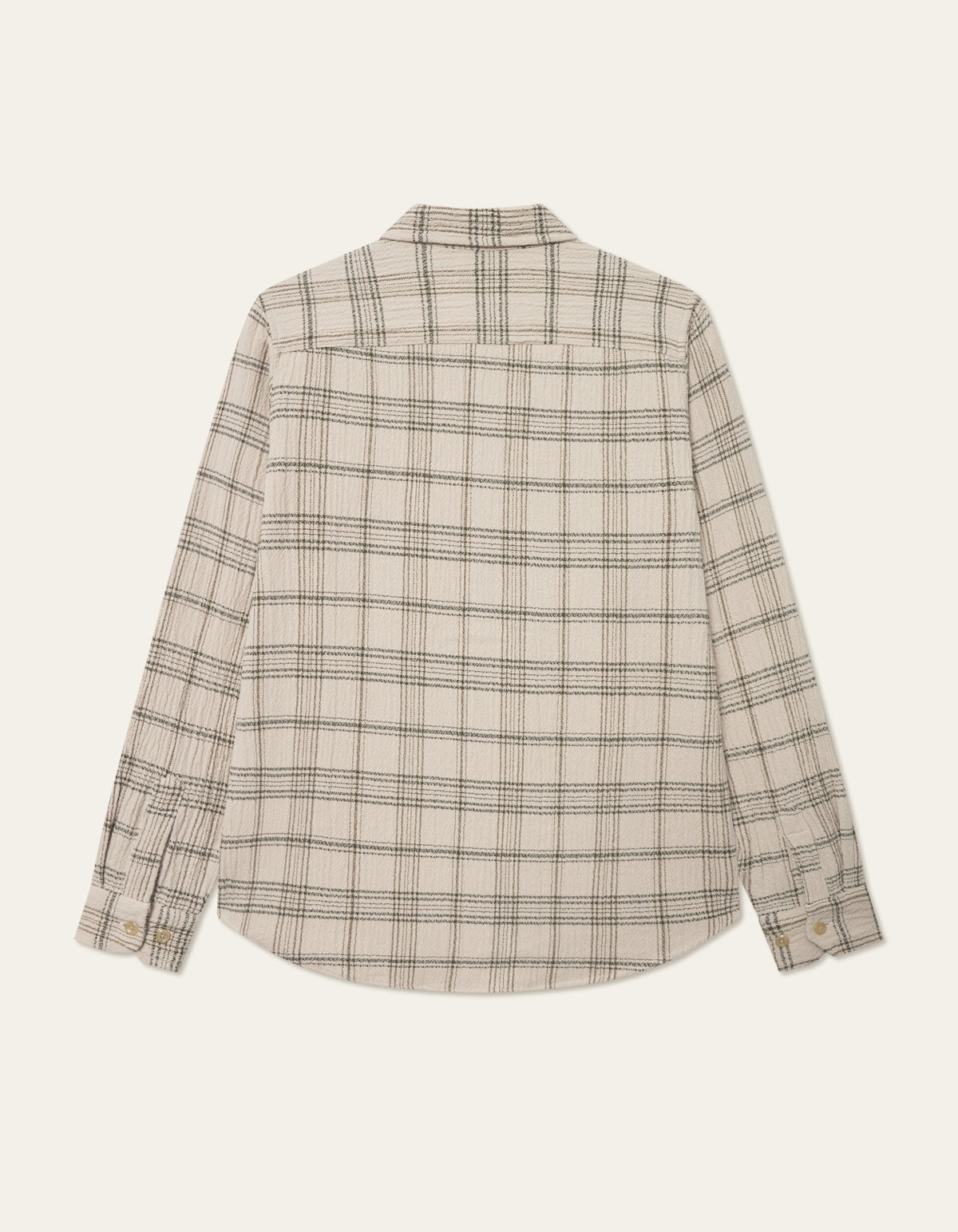 Les Deux Kash Check Overshirt Light Sand