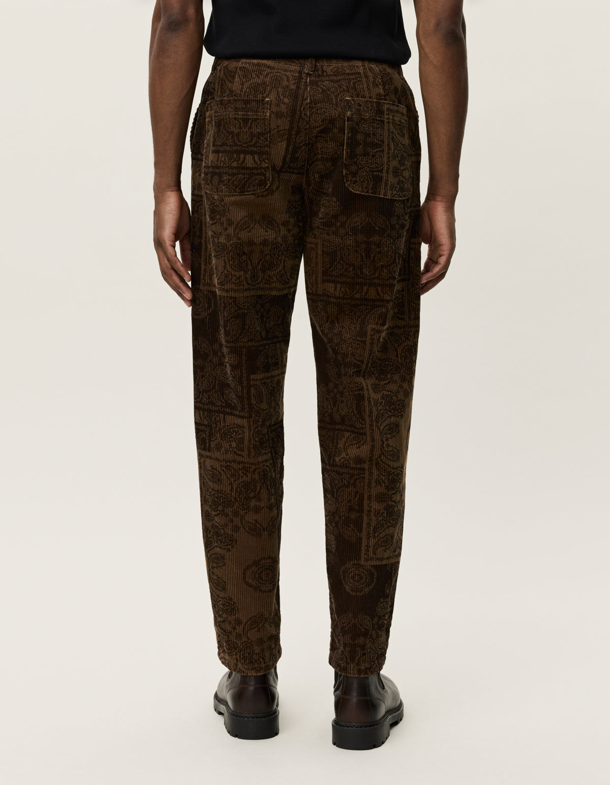 Les Deux Kody AOP Corduroy Pant Teak Brown