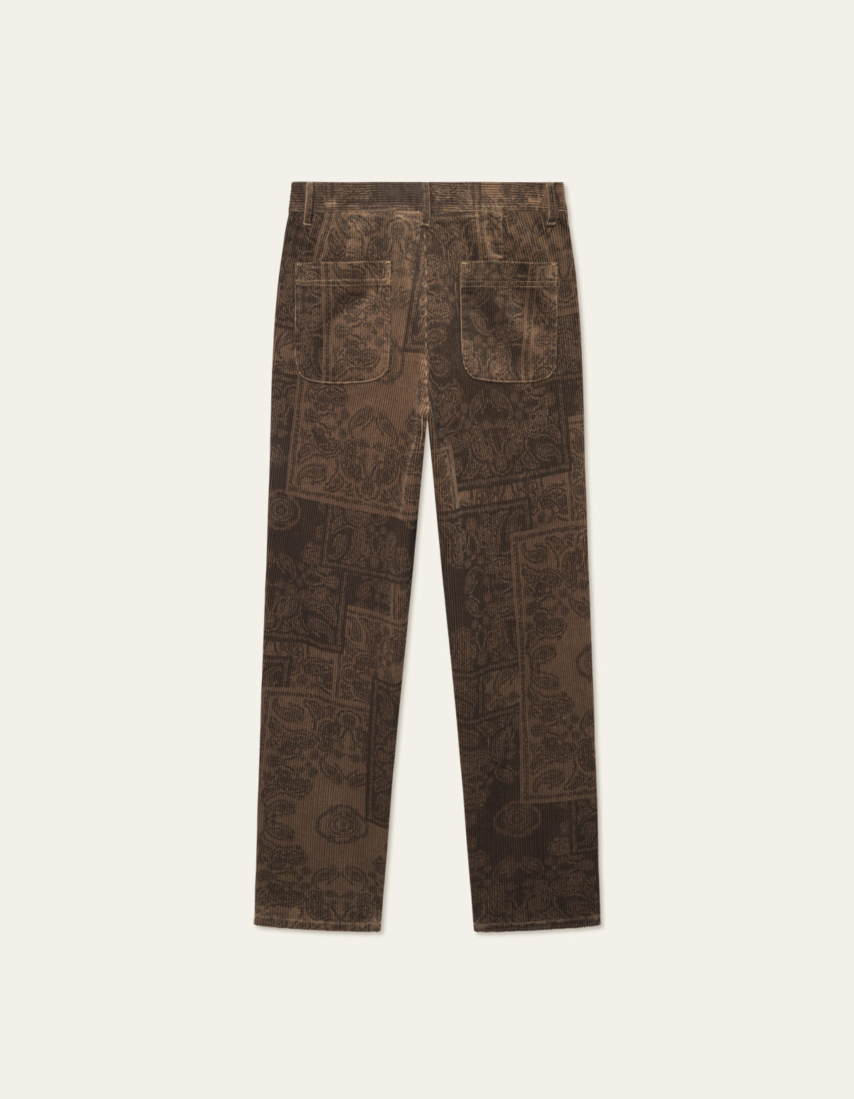 Les Deux Kody AOP Corduroy Pant Teak Brown