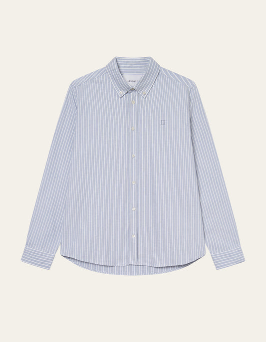 Les Deux Konrad Striped Oxford Shirt Allure