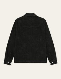 Les Deux LAYTON AOP DENIM OVERSHIRT Black