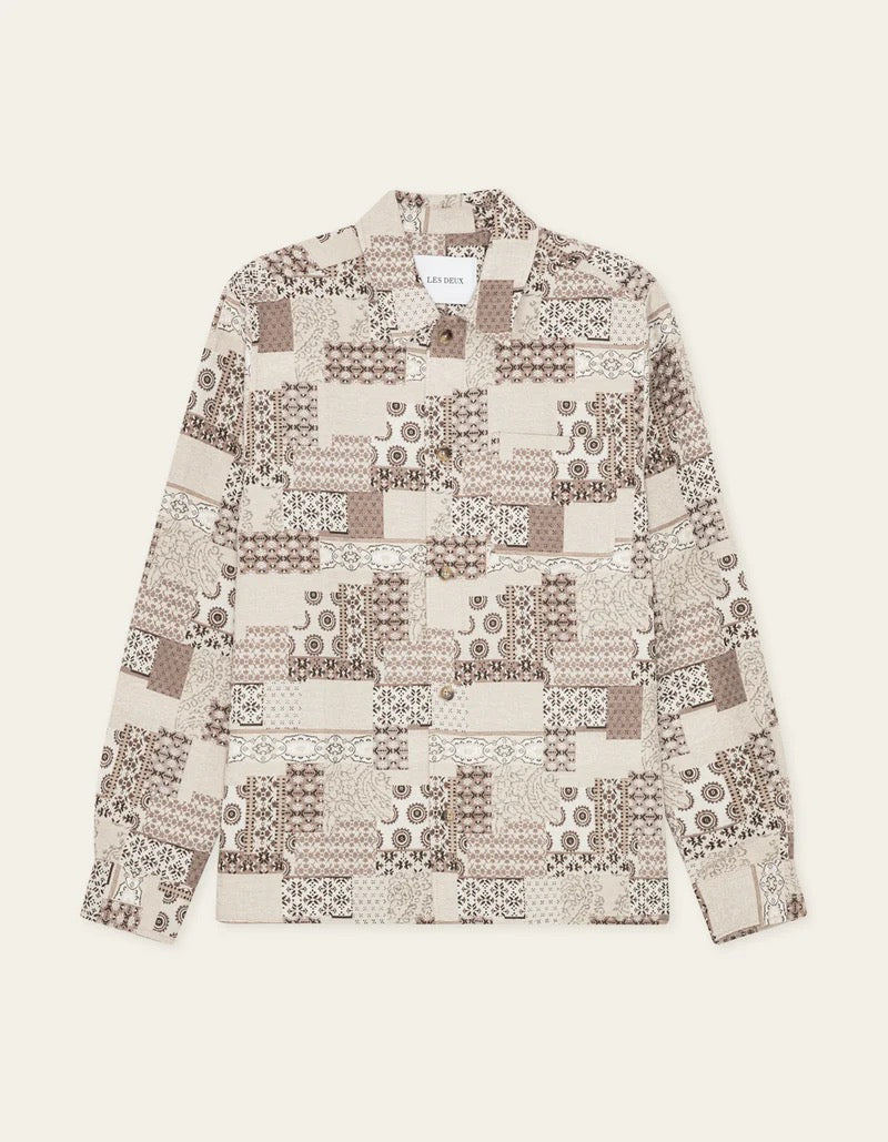 Les Deux LAYTON PATCHWORK JAC OVERSHIRT Light Sand