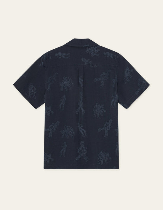 Les Deux LESLEY PLAYERS JACQ S/S SHIRT Dark Navy