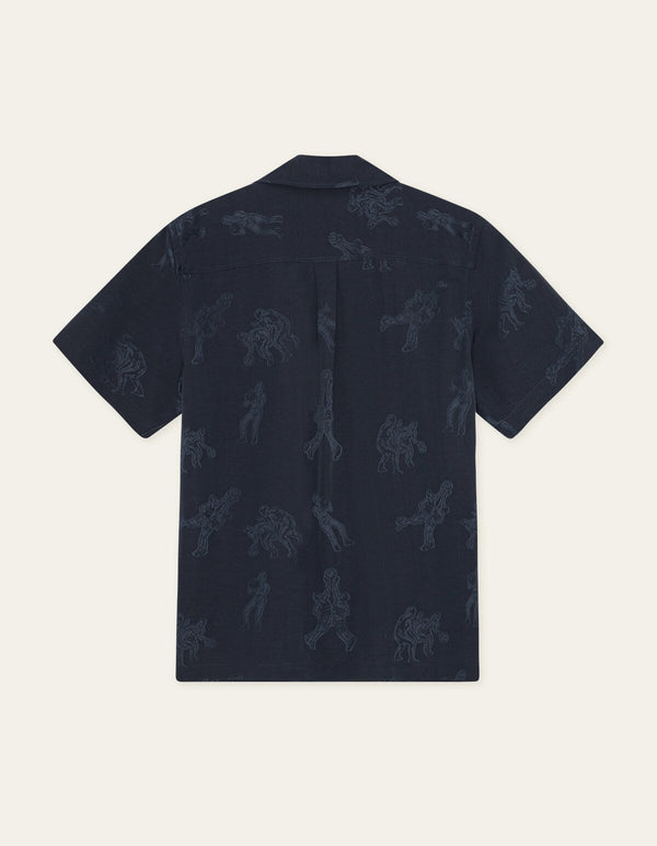 Les Deux LESLEY PLAYERS JACQ S/S SHIRT Dark Navy