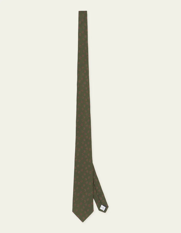 Les Deux LETTER TIE Rifle Green — Les Deux