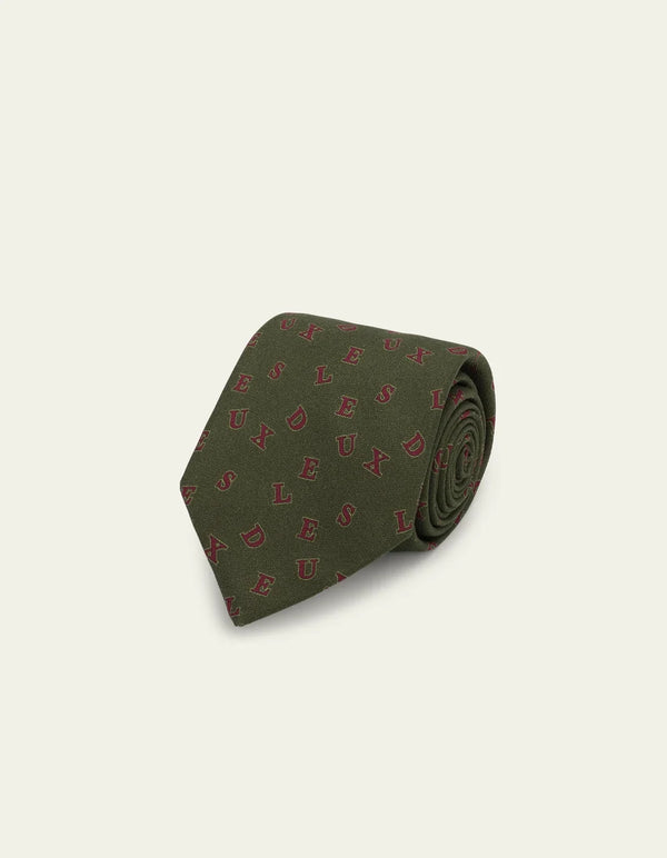 Les Deux LETTER TIE Rifle Green