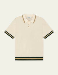 Les Deux Lace Knitted Polo Eggnog White