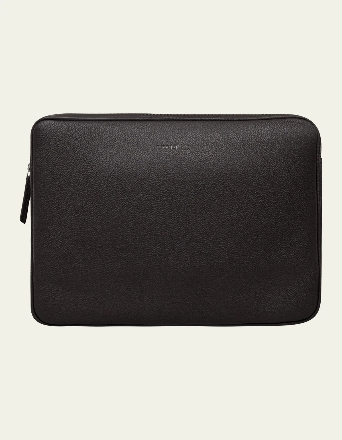 Les Deux Leather Laptop Sleeve Black