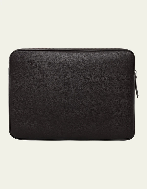 Les Deux Leather Laptop Sleeve Black