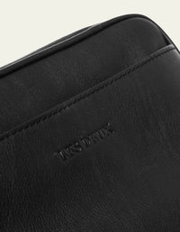 Les Deux Leather Wash Bag Black