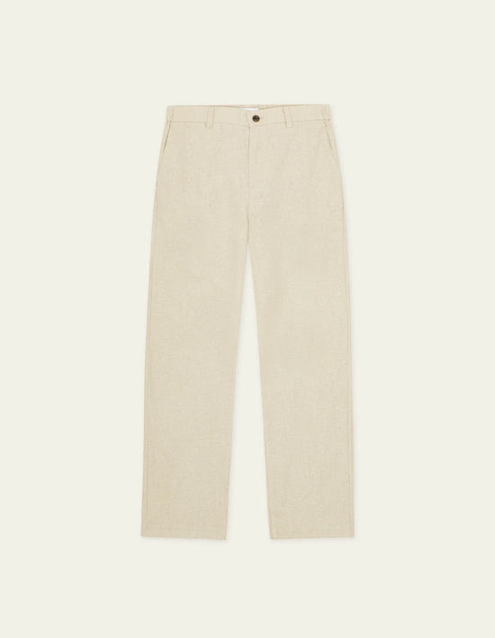 Les Deux Linen Comfort Suit Pants Light Sand — Les Deux