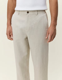 Les Deux Linen Comfort Suit Pants Light Sand
