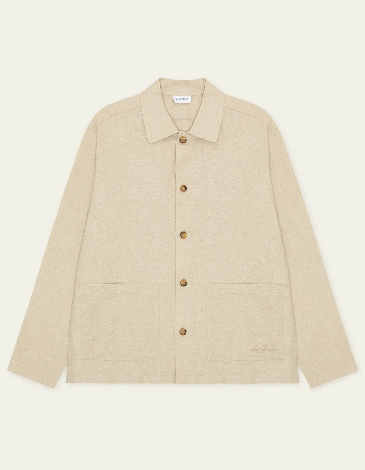 Les Deux Linen Overshirt Light Sand