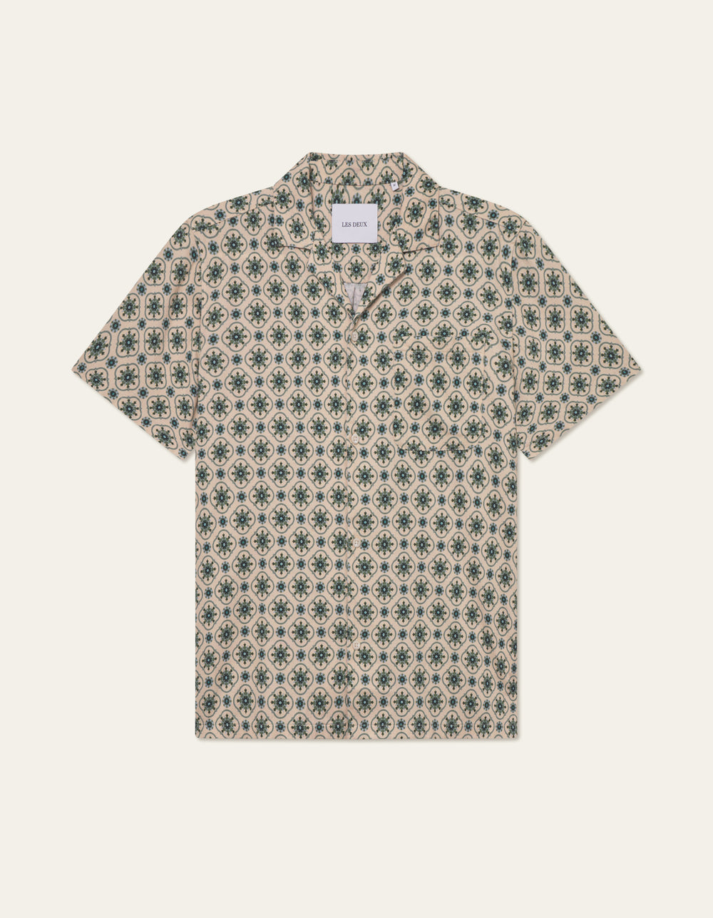 Les Deux Lukas AOP Tapestry SS Shirt Yvory