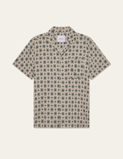 Les Deux Lukas AOP Tapestry SS Shirt Yvory