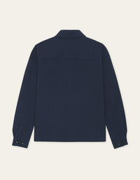 Les Deux MARSEILLE SEER ZIPPER JACKET Dark Navy