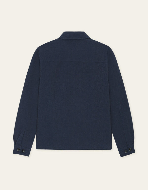 Les Deux MARSEILLE SEER ZIPPER JACKET Dark Navy