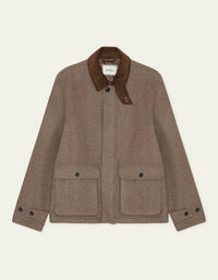 Les Deux MELANGE WOOL JACKET Dark Sand Melange