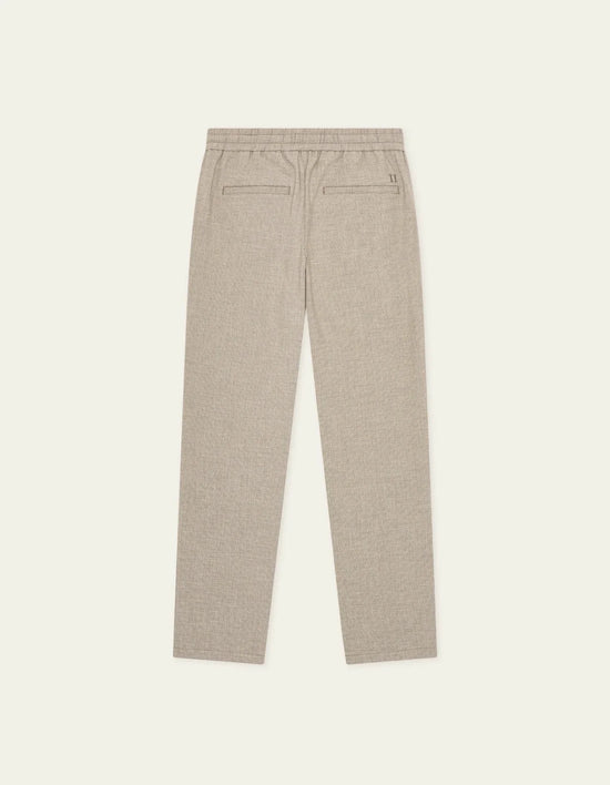 Les Deux Mini Check Drawstring Pants Bungee Cord Brown