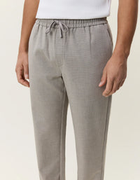 Les Deux Mini Check Drawstring Pants Bungee Cord Brown