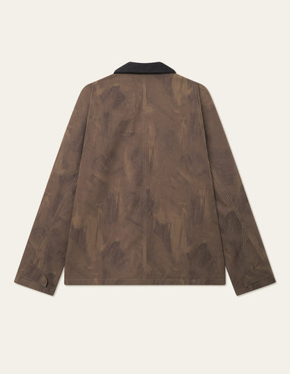 Les Deux Montana AOP Cotton Jacket Teak Brown