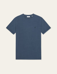 Les Deux NORREGARD CONTRAST S/S TEE Dark Denim Blue