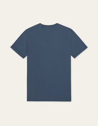 Les Deux NORREGARD CONTRAST S/S TEE Dark Denim Blue