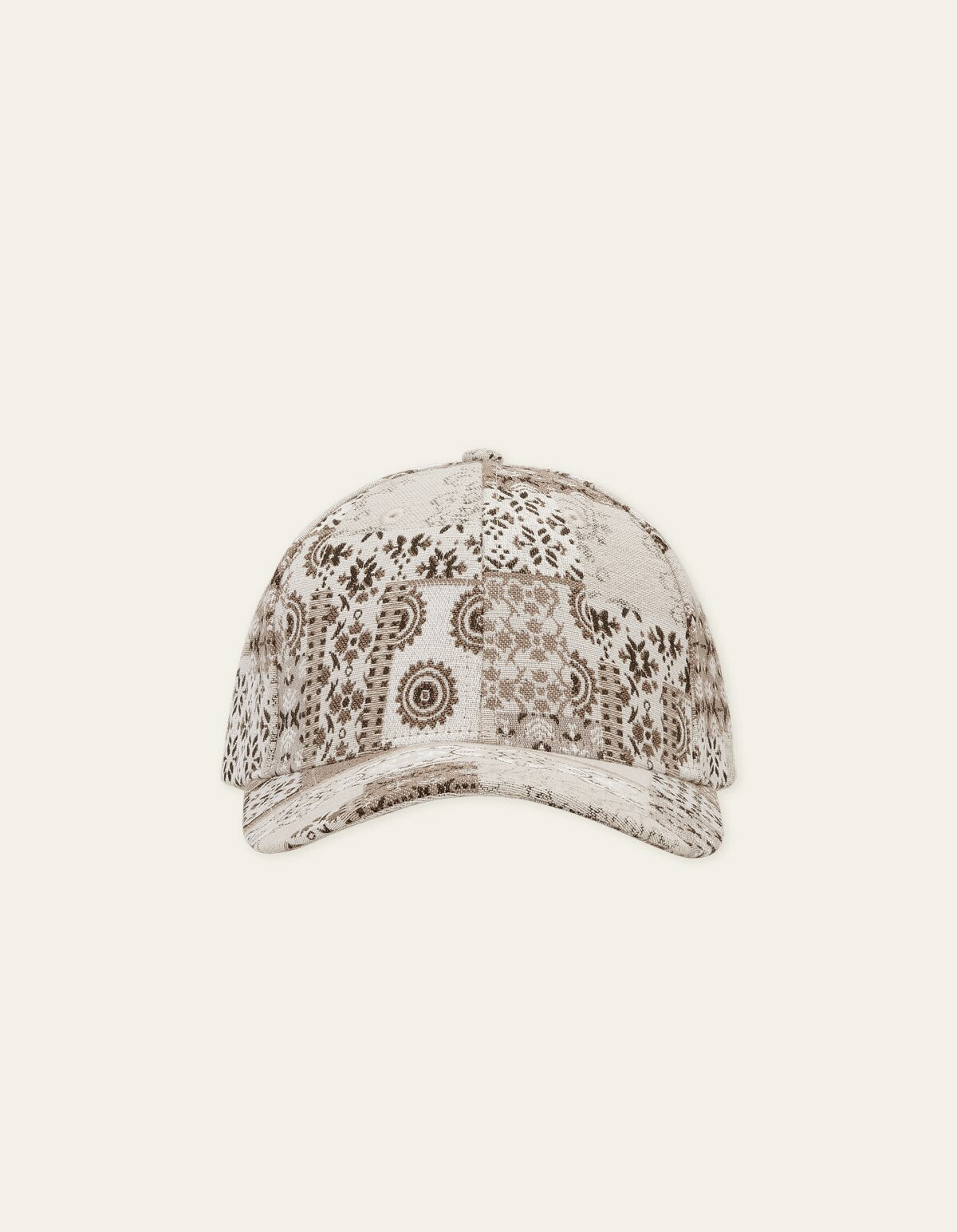 Les Deux PATCHWORK JACQ BASEBALL CAP Light Sand