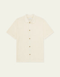 Les Deux Pointelle SS Shirt Eggnog White