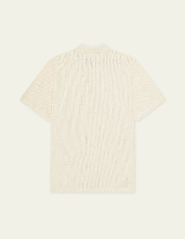Les Deux Pointelle SS Shirt Eggnog White