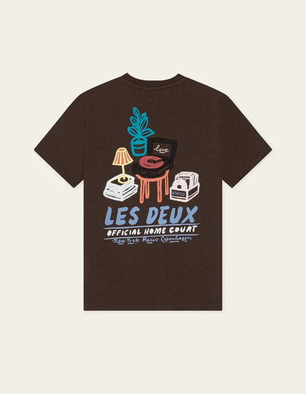 Les Deux RECORD S/S TEE Mole Brown — Les Deux