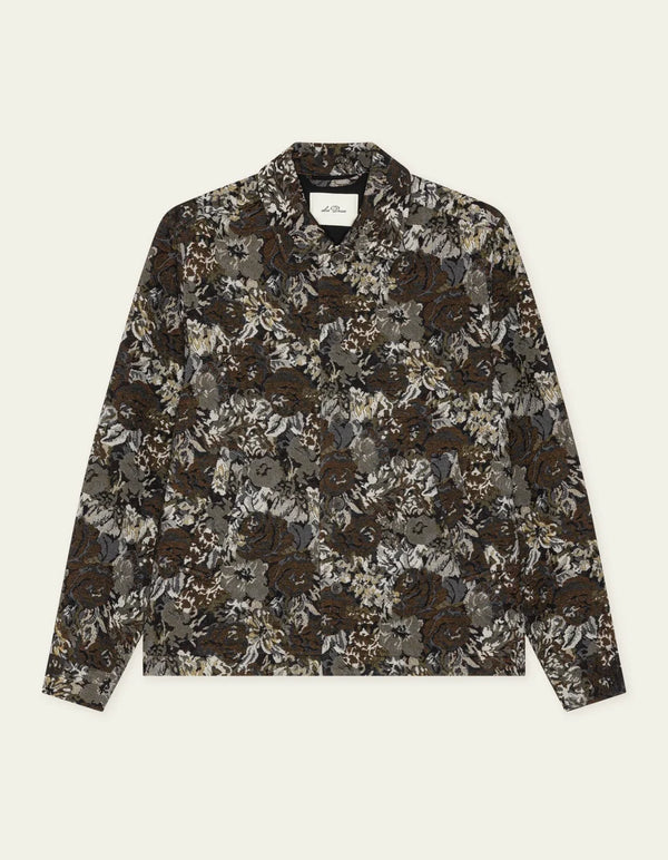 Les Deux ROSE JACQUARD OVERSHIRT Dark Sand — Les Deux
